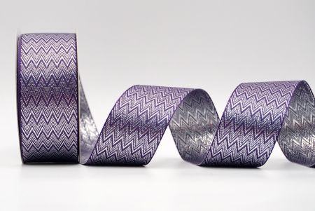 Violetti-hopea zigzag-kuviointi nauha_K1767-704